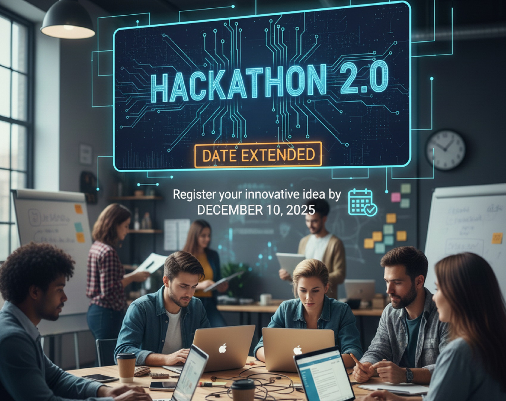 Hackathon 2.0 Now Date Extended : Register your innovative idea by December 10, 2025.