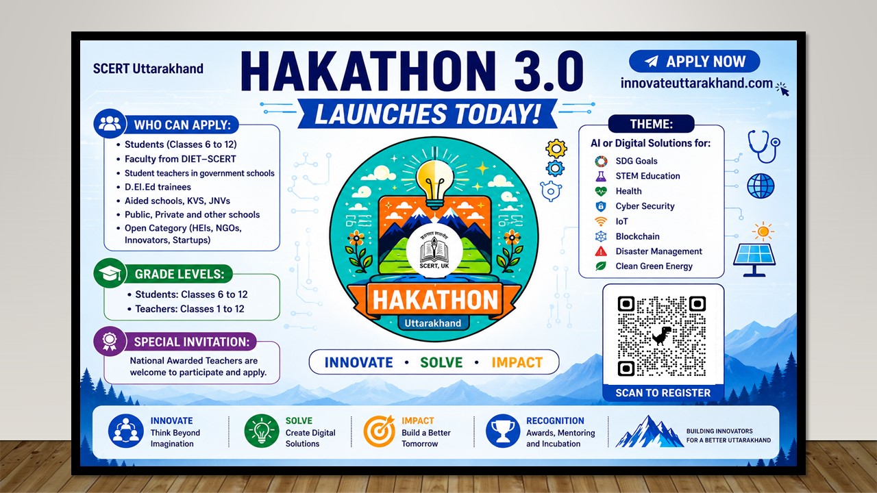 Hackathon 3.0: Tentative Timeline — SCERT Uttarakhand blog